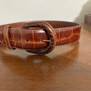 Ralph Lauren Brown Aligator leather belt